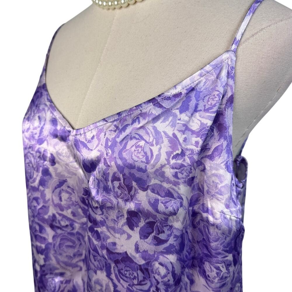 GANNI Heavy Satin Top + Pierced Detail Skirt Set violet tulip size 42 US 10/12 - Picture 7 of 16
